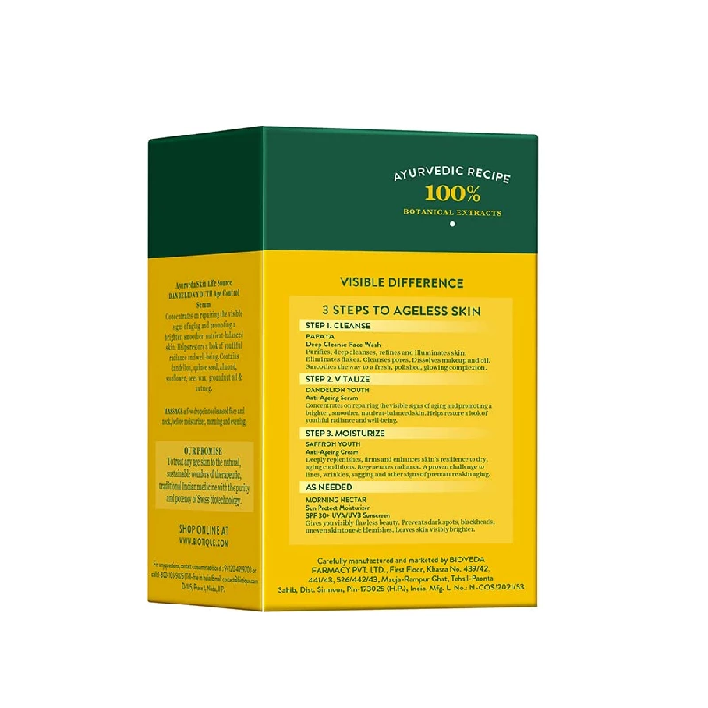 Biotique Dandelion Youth Anti-Ageing Serum, 40 ml-2.webp